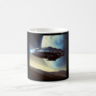 SF Orbiting Spaceship 2 Coffee Mug