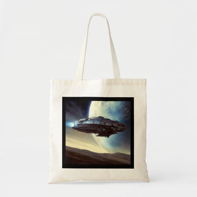 SF Orbiting Spaceship 2 Tote Bag (Front)