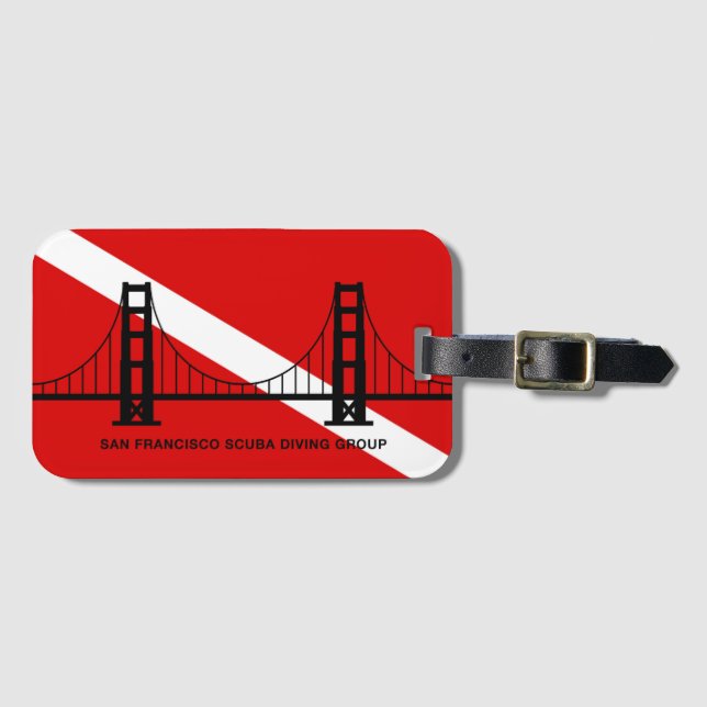 SF Scuba Diving Group luggage tags (Front Horizontal)