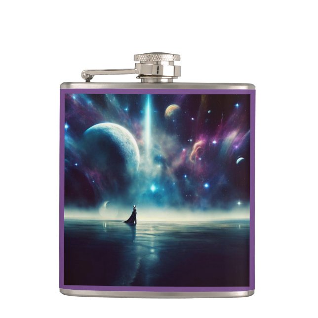 SF - Space Opera 1 Hip Flask (Front)