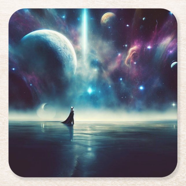 SF - Space Opera 1 Square Paper Coaster (Front)