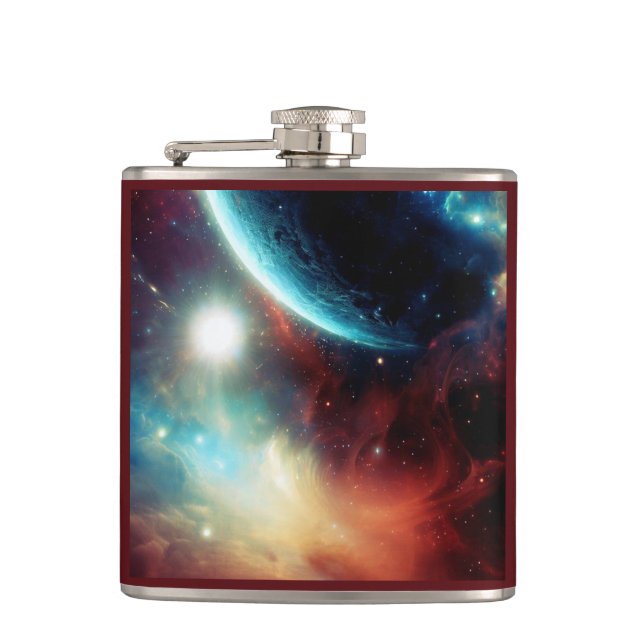 SF - Space Opera 3 Hip Flask (Front)