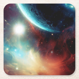 SF - Space Opera 3 Square Paper Coaster