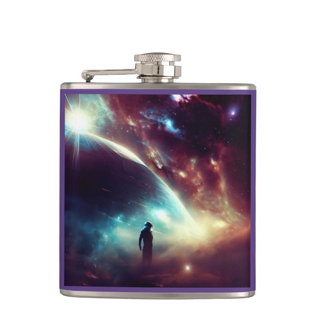 SF - Space Opera 4 Hip Flask (Front)