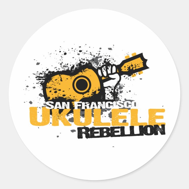 sf Ukulele Logo Classic Round Sticker (Front)
