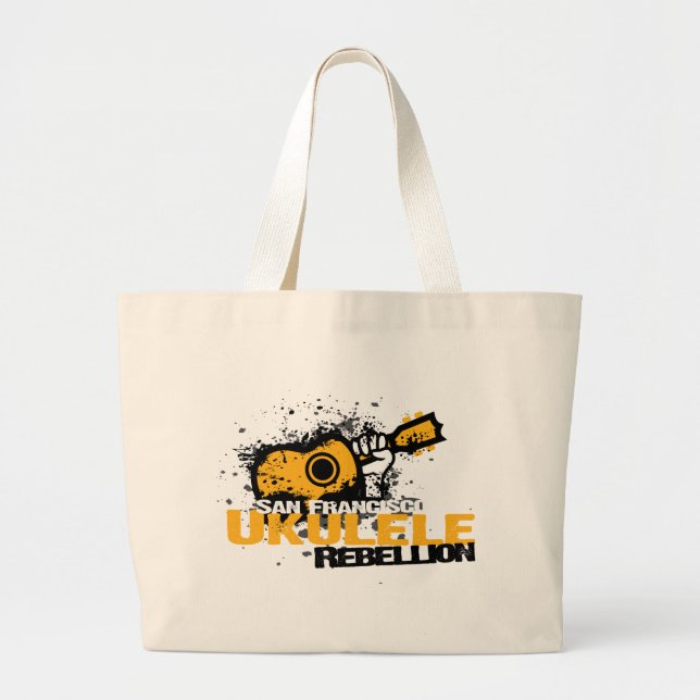 sf Ukulele Logo Large Tote Bag (Front)