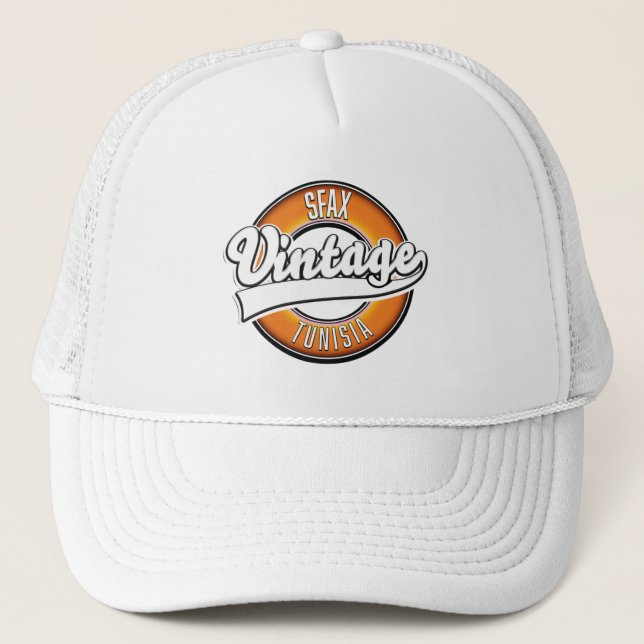 Sfax tunisia vintage style logo trucker hat (Front)
