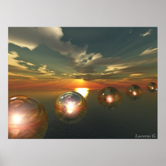 sfere luce poster
