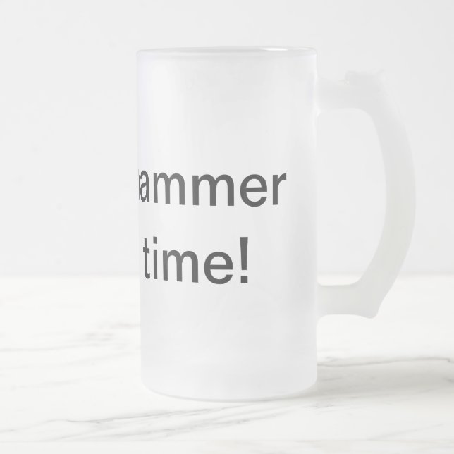sfl hammer time! frosted glass beer mug (Right)