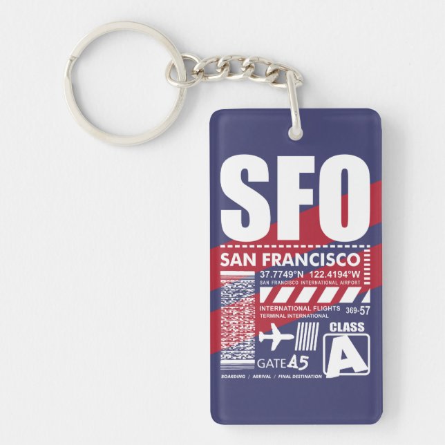 SFO San Francisco Airport Key Ring (Front)