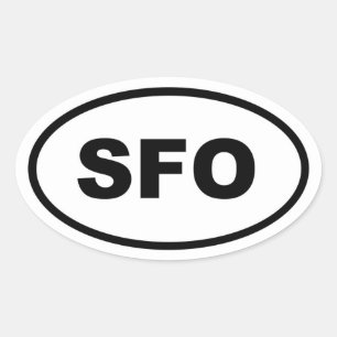 SFO San Francisco Oval Sticker