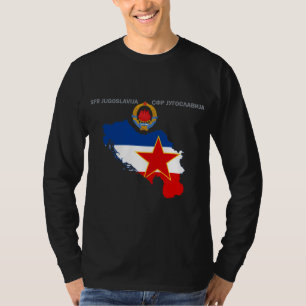 SFR Yugoslavia - Map - Emblem - Flag T-Shirt