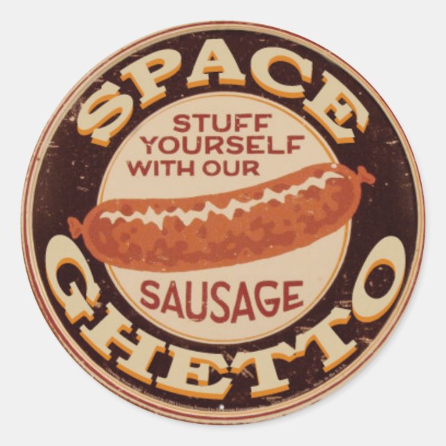 SG_Sausage Classic Round Sticker (Front)