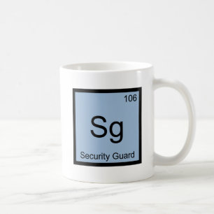 Sg - Security Guard Chemistry Element Symbol Funny Coffee Mug
