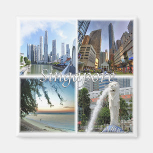 SG * Singapore - Singapore by day Magnet