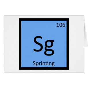 Sg - Sprinting Track and Field Chemistry Symbol