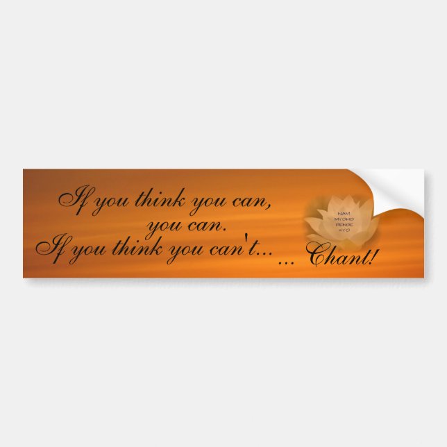 SGI Buddhist Bumper Sticker - Chanting Reminder (Front)
