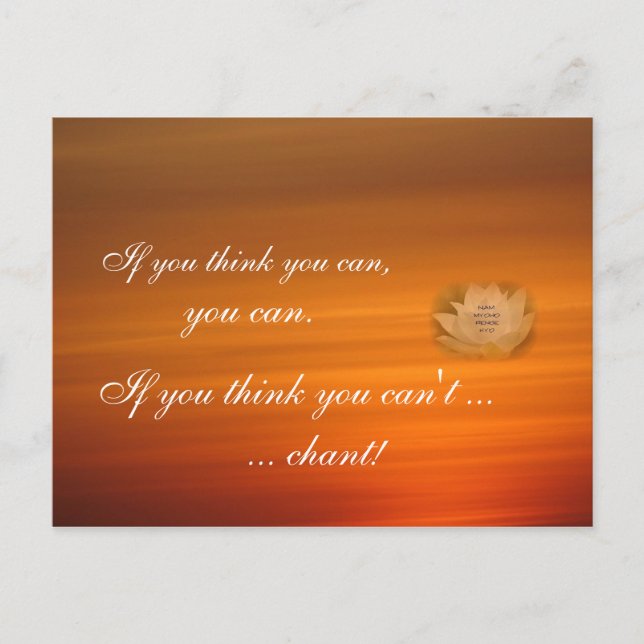 SGI Buddhist Chanting Reminder Postcard (Front)