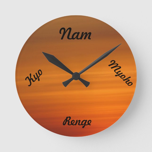 SGI Buddhist Clock - Nam Myoho Renge Kyo (Front)