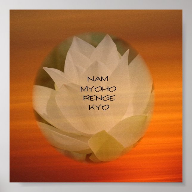 SGI Buddhist Poster - Lotus "Nam Myoho Renge Kyo" (Front)