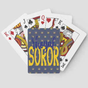 SGRho Inspired Rhoyal Blue and Gold Rhoyal Soror T Playing Cards