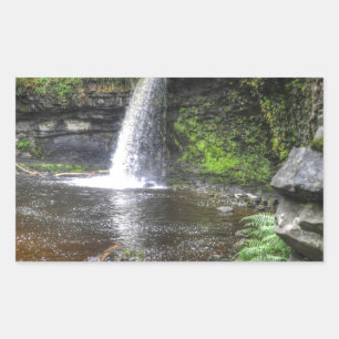 Sgwd Gwladys at Pontneddfechan Waterfalls, Wales Rectangular Sticker