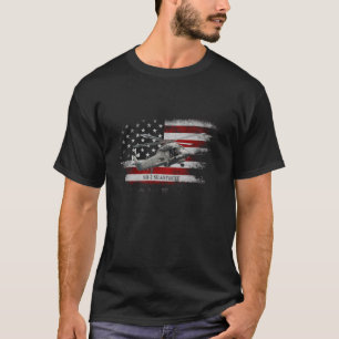 SH 2 Seasprite Helicopter USA Flag Helicopter Pilo T-Shirt