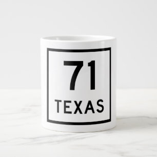 SH 71 Texas Sign Large Coffee Mug