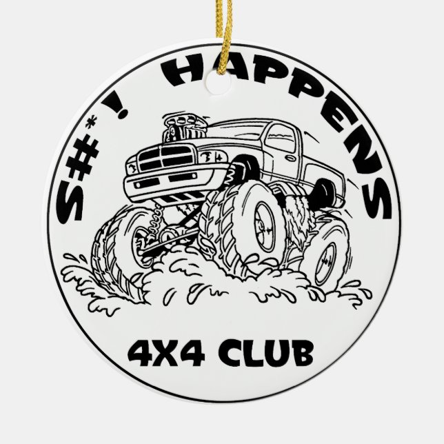 SH_black_Dodge Ceramic Tree Decoration (Front)