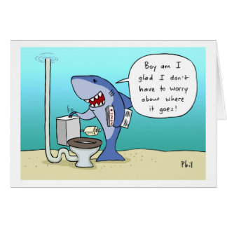 Shaaark cartoon card 104 (border)
