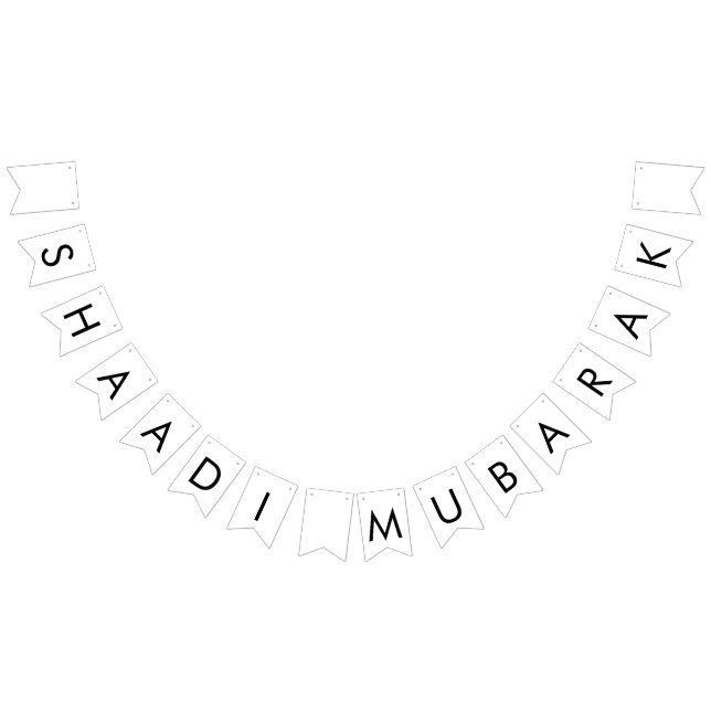 Shaadi Mubarak Pennant Bunting Banner (All)