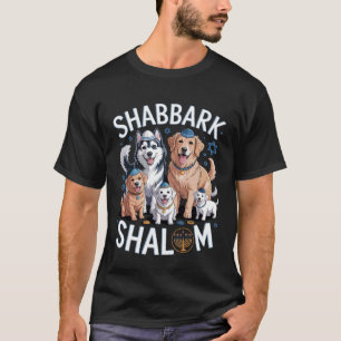 Shabbark Shalom Hanukkah Jewish Dog Menorah Shabba T-Shirt