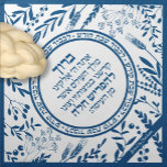 Shabbat Challah Dough Cover. Floral Quirky Blues Napkin<br><div class="desc">The Perfect Shabbat Hostess Gift... Our popular Quirky Florals in Classic Blue on White Baking enthusiasts: Express yourself & show off your personal style while giving back to those in need! Our 100% cotton dough covers are both functional and beautifully designed to cover your rising dough. They come in traditional,...</div>