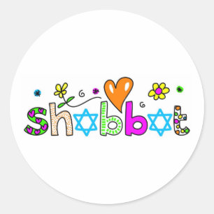 Shabbat Classic Round Sticker