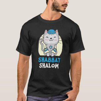 Shabbat Shalom Cat  Holy Day Judaism Yom Kippur T-Shirt