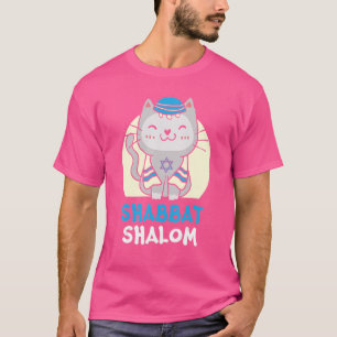 Shabbat Shalom Cat Holy Day Judaism Yom Kippur T-Shirt