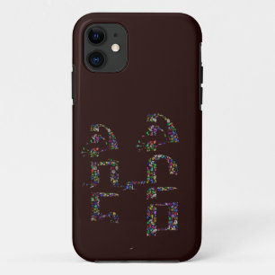 Shabbat shalom made with Gemstones in All Colours iPhone 11 Case