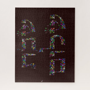 Shabbat shalom made with Gemstones in All Colours Jigsaw Puzzle