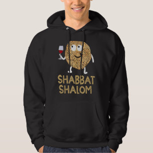 Shabbat Shalom   Matzo Face Happy Passover Holiday Hoodie