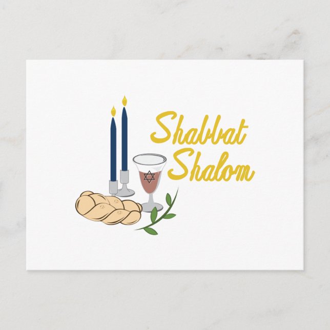 Shabbat Shalom Postcard (Front)