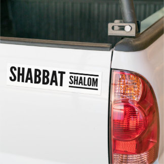 Shabbat Shalom Sabbath Bumper Sticker
