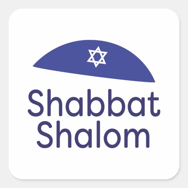 Shabbat Shalom Sticker (Front)