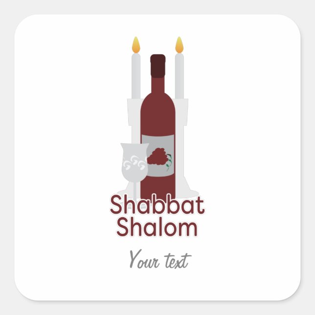 Shabbat Shalom Sticker (Front)