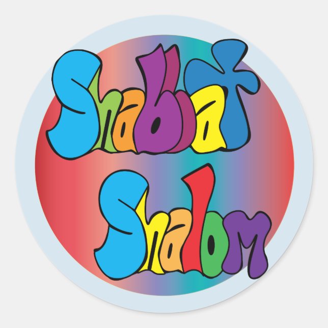 Shabbat Shalom Stickers (Front)