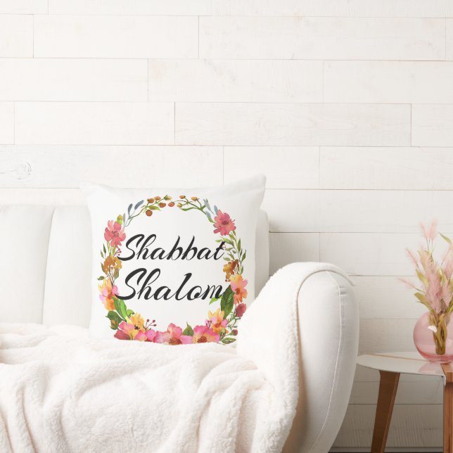 "Shabbat Shalome" Throw Pillow (Couch)