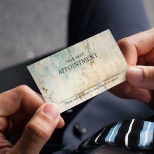 Shabby and rustic vintage appointment reminder card