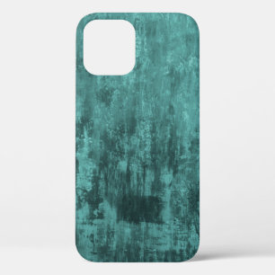 Shabby background, turquoise colour, grunge, loft, iPhone 12 case