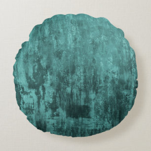 Shabby background, turquoise colour, grunge, loft, round cushion