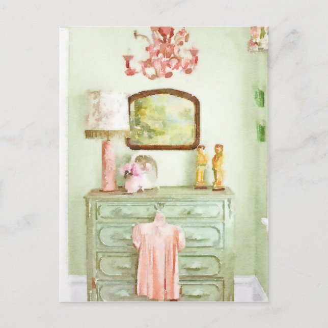 Shabby Bedroom Postcard (Front)