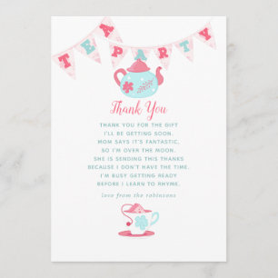 Shabby-Chic Baby Shower Tea Party Thank You